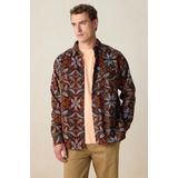 Sissy-Boy - Bruin - Corduroy Overhemd - Met Print - Lange Mouwen