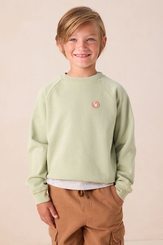 Sissy-Boy - Lichtgroene Sweater - Met Artwork