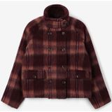 Sissy-Boy - Donkerrode - Korte Wollen Jas - Met Lange Mouwen - Hoge Kraag