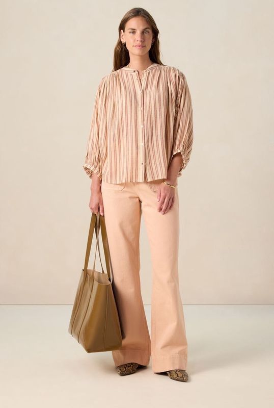 Sissy-Boy - Oversized Blouse - Beige - Met Strepen