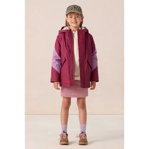 Sissy-Boy - Lange Regenjas - Donkerrood - Colourblock