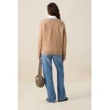 Sissy-Boy - V-hals Trui - Bruin - Lange Mouwen - Relaxed Fit