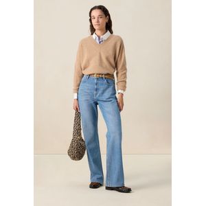 Sissy-Boy - V-hals Trui - Bruin - Lange Mouwen - Relaxed Fit