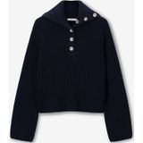 Sissy-Boy - Donkerblauwe Trui - Vesten - Met Knopen