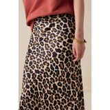 Sissy-Boy - Plooirok - Bruin - Satijn - All-Over Leopard Print
