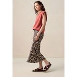 Sissy-Boy - Plooirok - Bruin - Satijn - All-Over Leopard Print