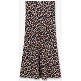 Sissy-Boy - Plooirok - Bruin - Satijn - All-Over Leopard Print