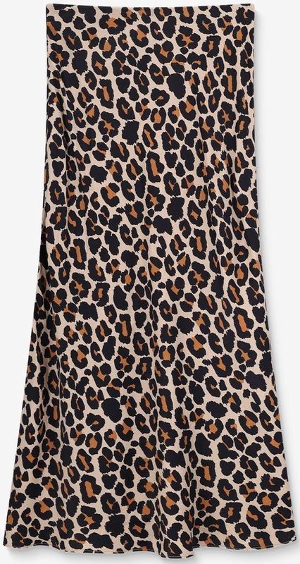 Sissy-Boy - Plooirok - Bruin - Satijn - All-Over Leopard Print