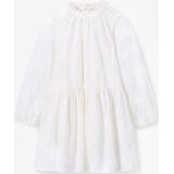 Sissy-Boy - A-lijn Jurk - Wit - Met Embroidery - Lange Pofmouwen