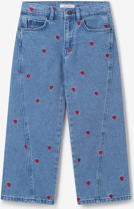 Sissy-Boy - Straight Leg Jeans - Blauw - Met Hartjes