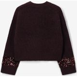 Sissy-Boy - Pailletten Tops - Donkerbruin - Trui