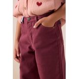 Sissy-Boy - Donkerrode - Straight Leg Jeans - Hoge Taille - 100% Katoen