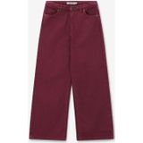 Sissy-Boy - Donkerrode - Straight Leg Jeans - Hoge Taille - 100% Katoen