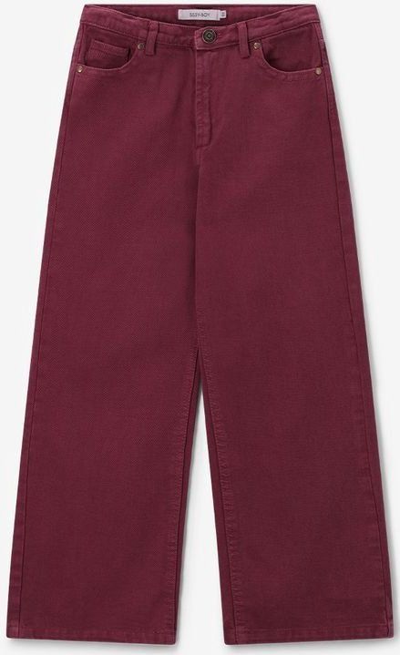 Sissy-Boy - Donkerrode - Straight Leg Jeans - Hoge Taille - 100% Katoen