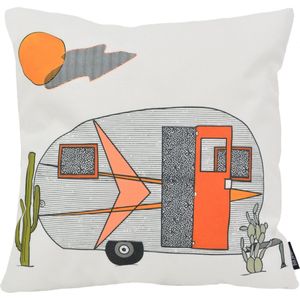 Sierkussen Caravan Camping - Outdoor/Buiten Collectie | 45 x 45 cm | Katoen/Polyester