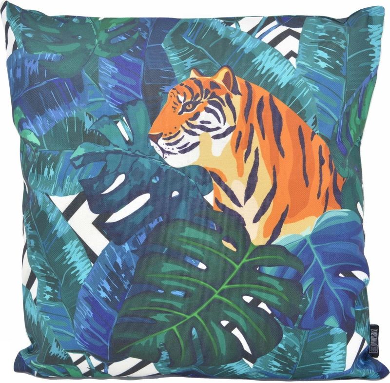 Roar! - Green Leopard - Sierkussen - Katoen/Polyester - Buiten Collectie