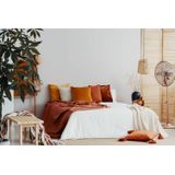 Sierkussen Velvet Terracottas-s45 x 45 cms-sVelvet/Polyesters-sOranje - Bruin