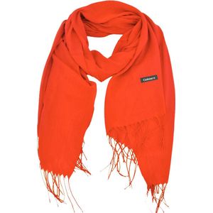 Pashmina Sjaal - Oranje Rood | Cashmere/Viscose | 180 x 70 cm | Fashion Favorite