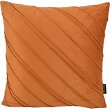 Velvet - Stripe Kussenhoes - Terracotta - Velvet / Polyester - 45 x 45 cm