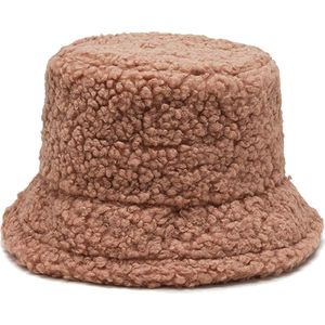 Teddy Bucket Hat / Vissershoed | Camel/Beige | Polyacryl | One Size