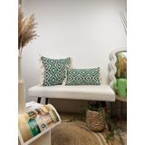 Aztec Green | 45 x 45 cm | Kussenhoes | Katoen/Linnen