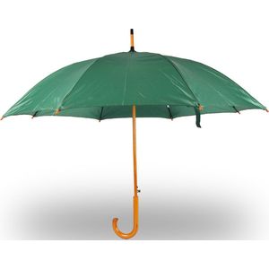 Sherlock Holmes Geïnspireerde Groene Paraplu - Winddicht en Automatisch voor Volwassenen | 98 cm Diameter - Met Houten Stok en Handvat