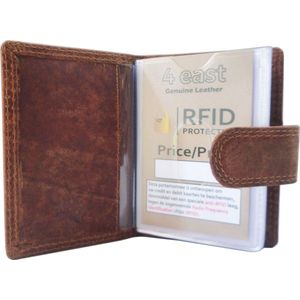 Lederen Portemonnee/Pasjeshouder - RFID Protected - bruin - Voor Heren en Dames
