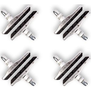 Remblokken Fiets – V-Brake Remblokken 72mm – 8 Stuks (4 Paar) – Geschikt voor Shimano – Fietsremrubbers Cartridge Set