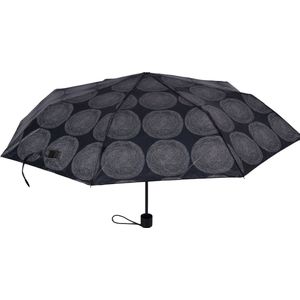 Stijlvolle Dames’ Paraplu met Grote Grijze Cirkels | Opvouwbaar, UV-Bescherming | Ideaal voor Outdoor en Dagelijks Gebruik