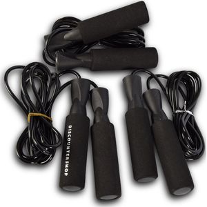 Premium Set van 3 Speed Rope Springtouwen voor Volwassenen | Ideaal voor Fitness, Crossfit en Actief Buitenspel | Zwart