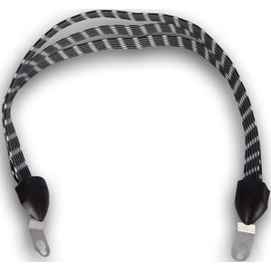 Snelbinder met haak 67cm - spinbinder uitrekbaar tot 102cm - elastische bagagespanner voor fiets, verhuizing en kamperen - zwart