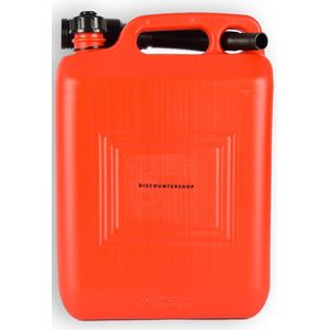 Jerrycan 10 Liter Rood – UN-gekeurde Brandstof Jerrycan Voor Benzine en Diesel – Inclusief Lange Schenktuit en Vulslang – Lekvrije Kunststof Benzinetank – Voor Auto, Boot, Camping en Werkplaats