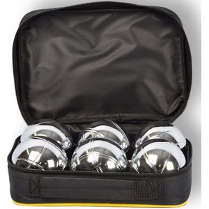 Complete Jeu de Boules Set voor Volwassenen - Metalen Ballen - Inclusief Draagtas - 6 Ballen + Jack + Meetpin - Buitenspeelgoed