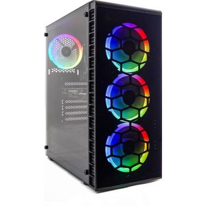 Basic 6-Core Allround Game PC - Ryzen 5 5500 - RTX 4060 8GB - 32GB RAM - 500GB SSD - 2TB HDD - WIFI - WIN11 PRO - BLACK