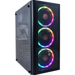 AMD Ryzen 5 3600 6-Core RGB Game Computer / RTX 3050 Gaming PC - 16GB RAM (2x8GB Dual-Channel) - 500GB SSD - Windows 11 - VISION