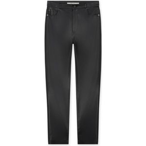 Zwarte vegan leather straight jeans Sarah - Homage