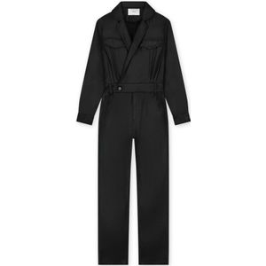 Homage - Zwart - Flowy Coated Cross Over Jumpsuit