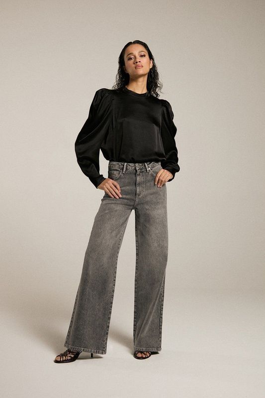 Homage to Denim - H-cwm135 - Jeans - Random Washed Grey - Met Dubbele Zakdetails