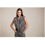 Homage to Denim H-cw25m65 waistcoat with belt and studs