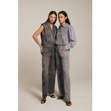 Homage to Denim H-cw25m65 waistcoat with belt and studs