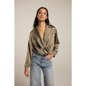 Homage to Denim H-cw25m24 cross over blouse
