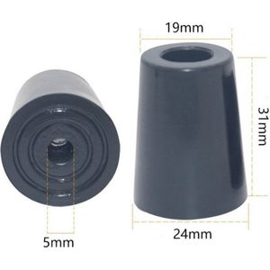 FSW-Products - 4 Stuks Rubberen Voetjes - Onderzetters en Stootdopjes - Rubber Deurstopper - Meubelonderzetter - Trillingsdempers - Antislip Bescherming - 21 x 31 x 19 mm