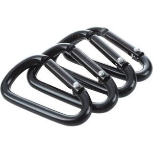 FSW-Products - 5 Stuks - Karabijnhaken - Karabijnhaak - Carabiners - Festonhook - Zwart - Aluminium - Sleutelhanger - 38x20x5mm