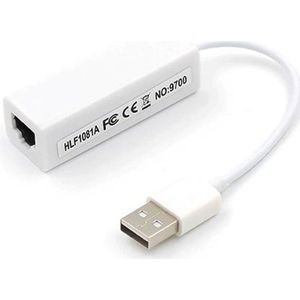 USB naar Internet - Ethernet LAN Netwerk Adapter- USB 2.0 naar RJ45 - Wit
