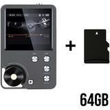 HIFI MP3 Speler 64GB - 2.0'' TFT Screen - Professionele mp3 speler - C2s - Zwart