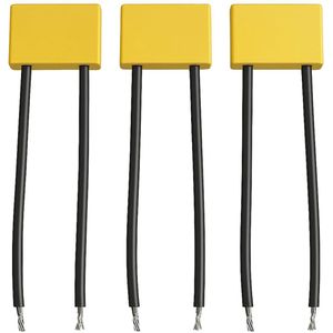 LED Dimstabilisator 470N - Stopt flikkeren van LED lampen tot 10W - 0.33uF - Geel - 3 stuks