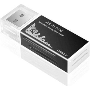 All-in-one USB Kaartlezer - USB 2.0 - TF/SD/Micro SD/MS/Micro MS - EL6729 - Zwart