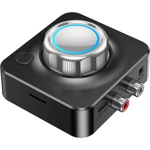 Bluetooth Audio Adapter - BT 5.0 - 3.5mm Aux/RCA/SD-Kaart - Bluetooth Audio Receiver - C39 - Zwart