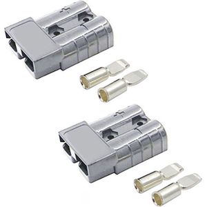 Orbit Electronic® Accustekker Connector 6AWG - Stekkerverbinding - Tussenstekker - 50A/600V - Grijs - 2 stuks