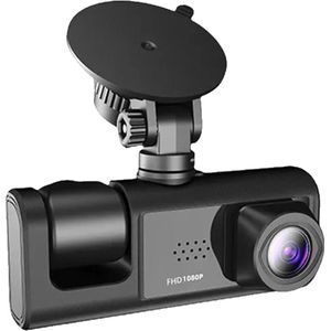 Dashcam Met Nachtzicht - 2'' IPS Scherm - 3 Camera's - 1080p